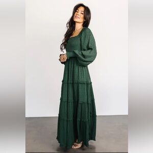 Baltic Born Amanda Smocked Dotted Maxi Dress